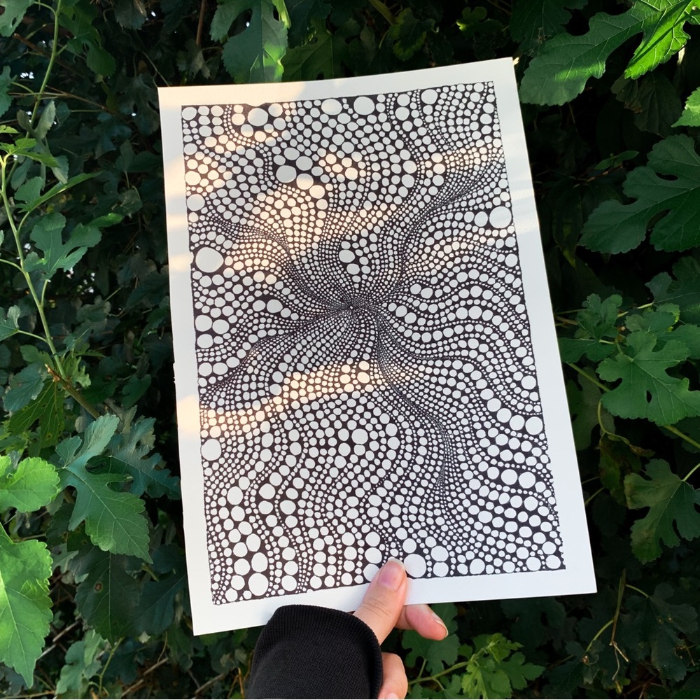 Abstract pattern bubble art drawing